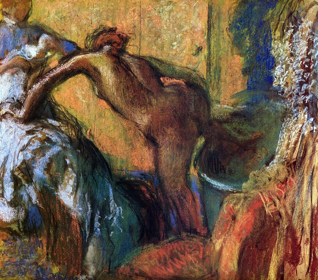After the Bath by Edgar Degas