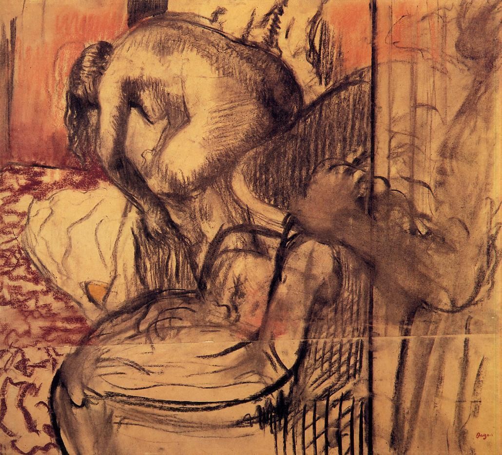 After the Bath by Edgar Degas
