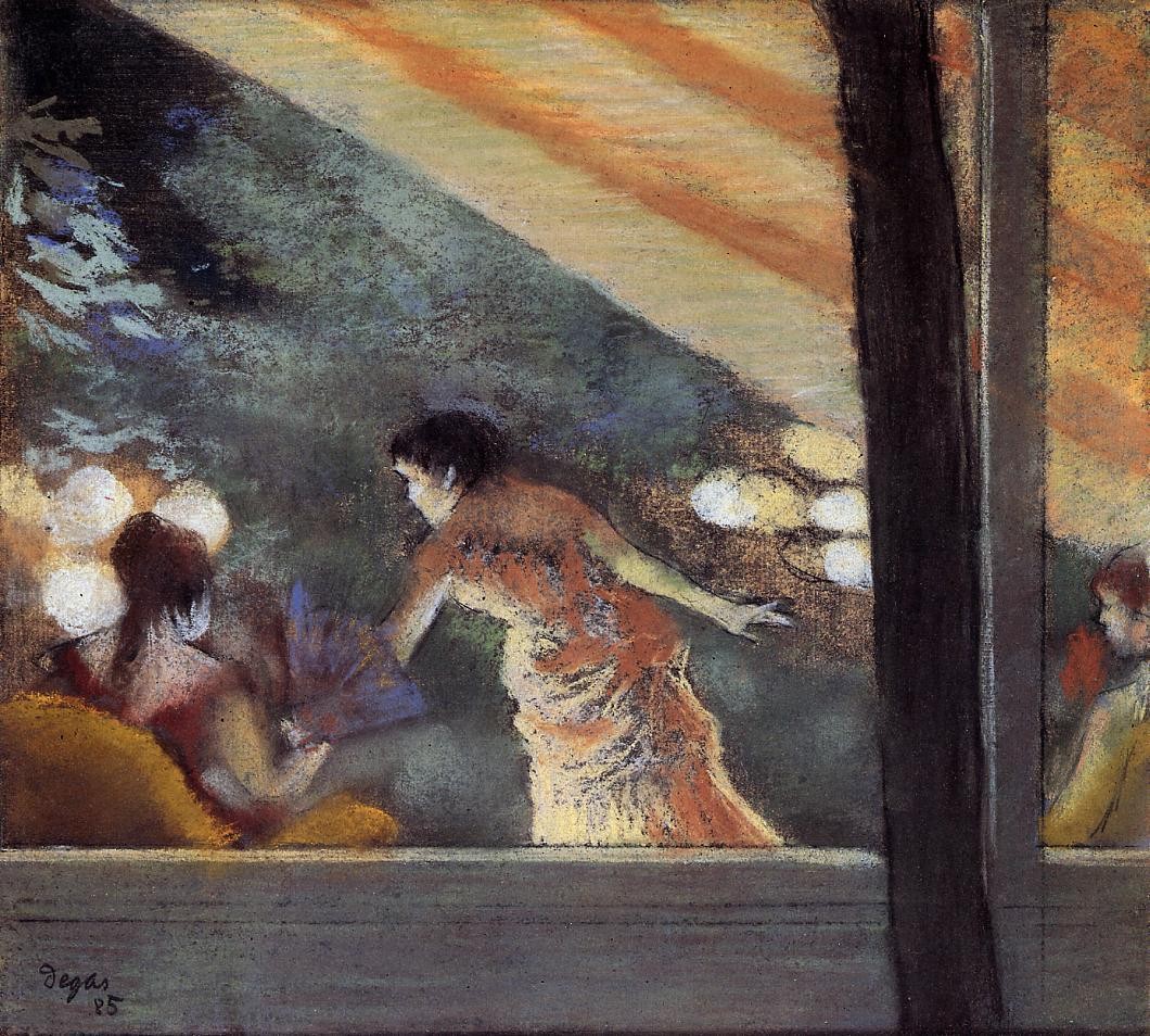 At the Cafe des Ambassadeurs by Edgar Degas