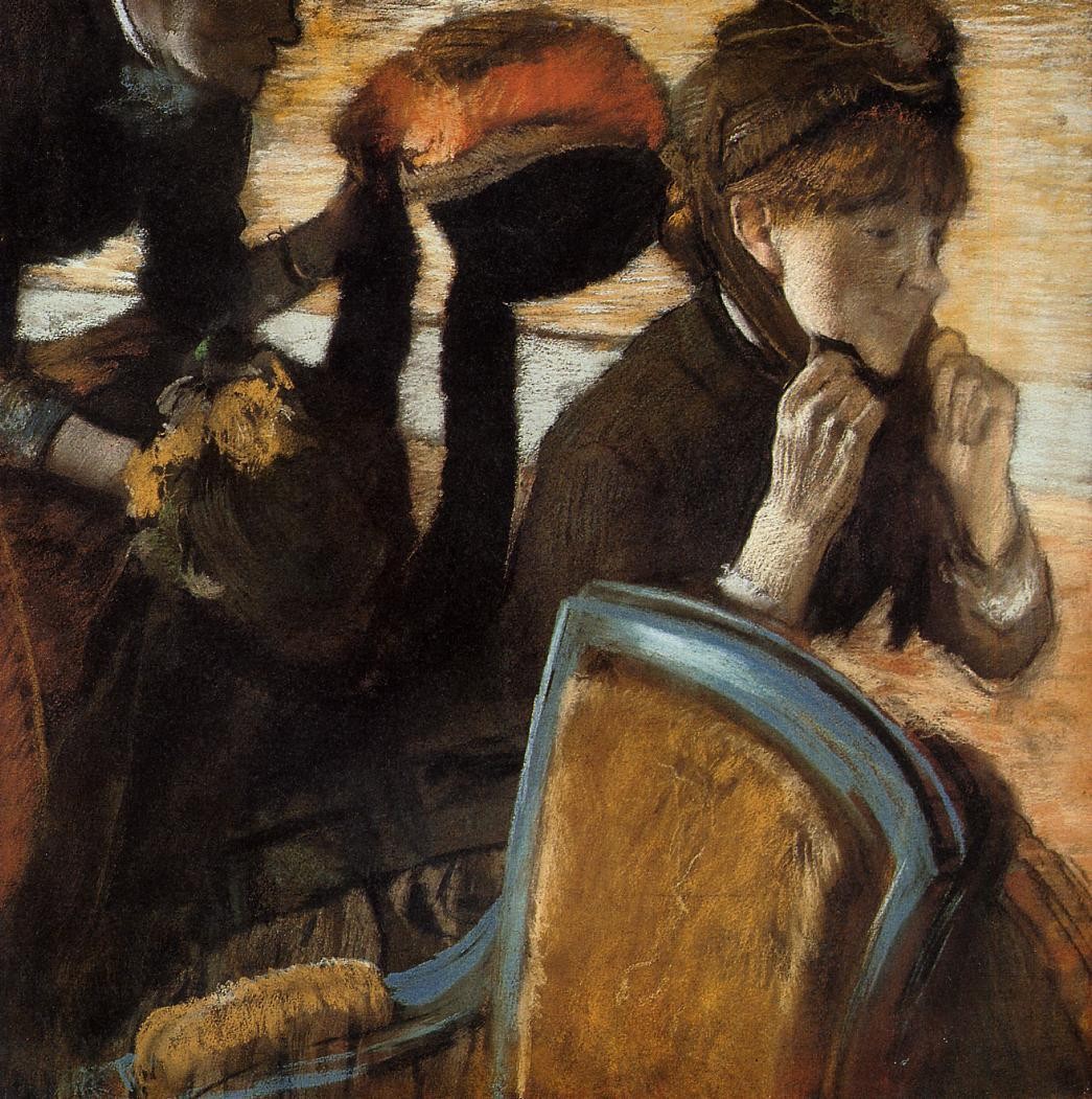 At the Milliner's by Edgar Degas