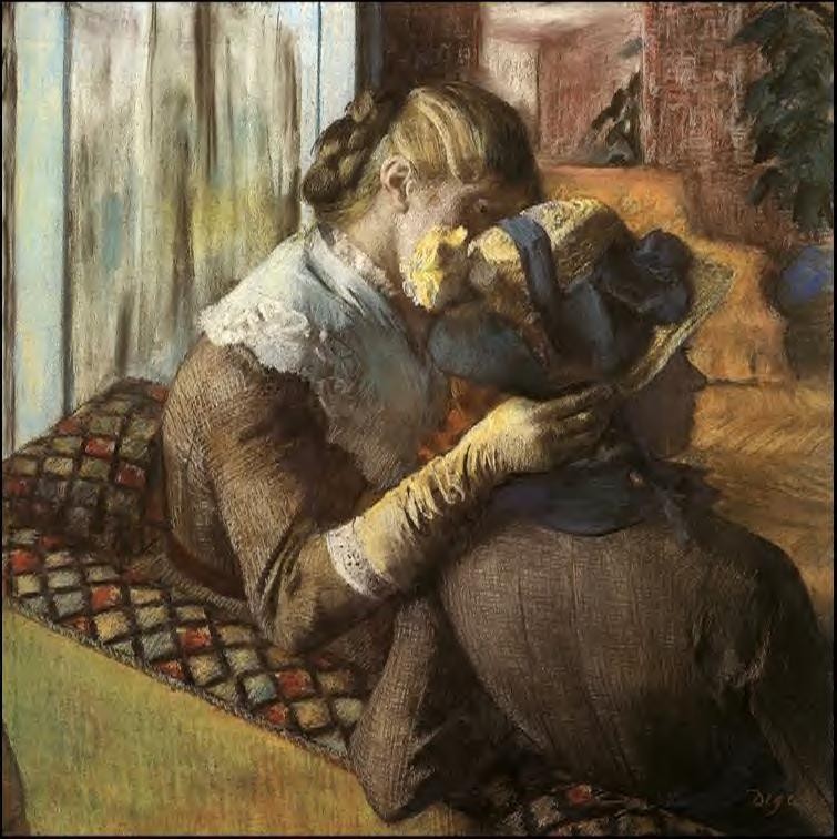 At the Milliner's by Edgar Degas