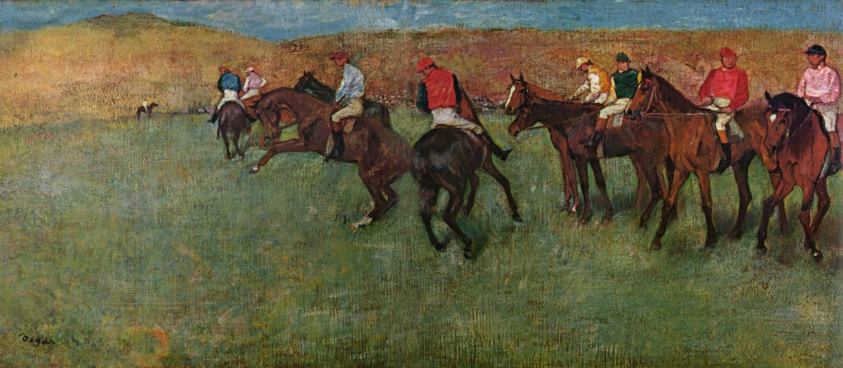 At the Races - Before the Start by Edgar Degas