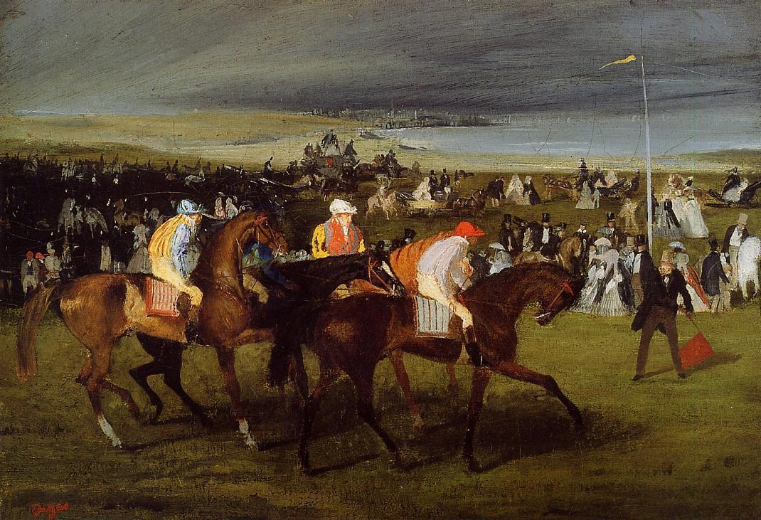 At the Races. the Start by Edgar Degas