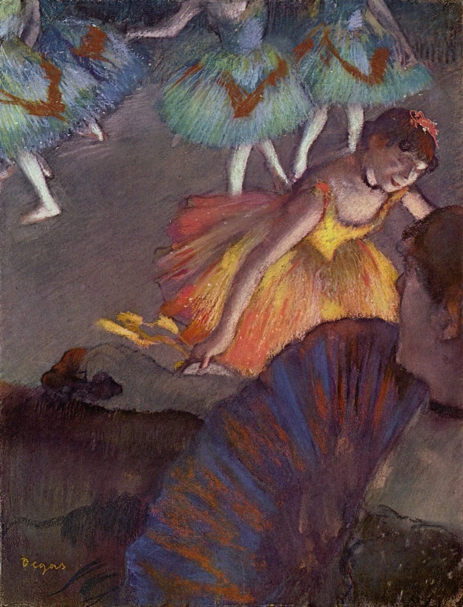 Ballerina and Lady with a Fan by Edgar Degas