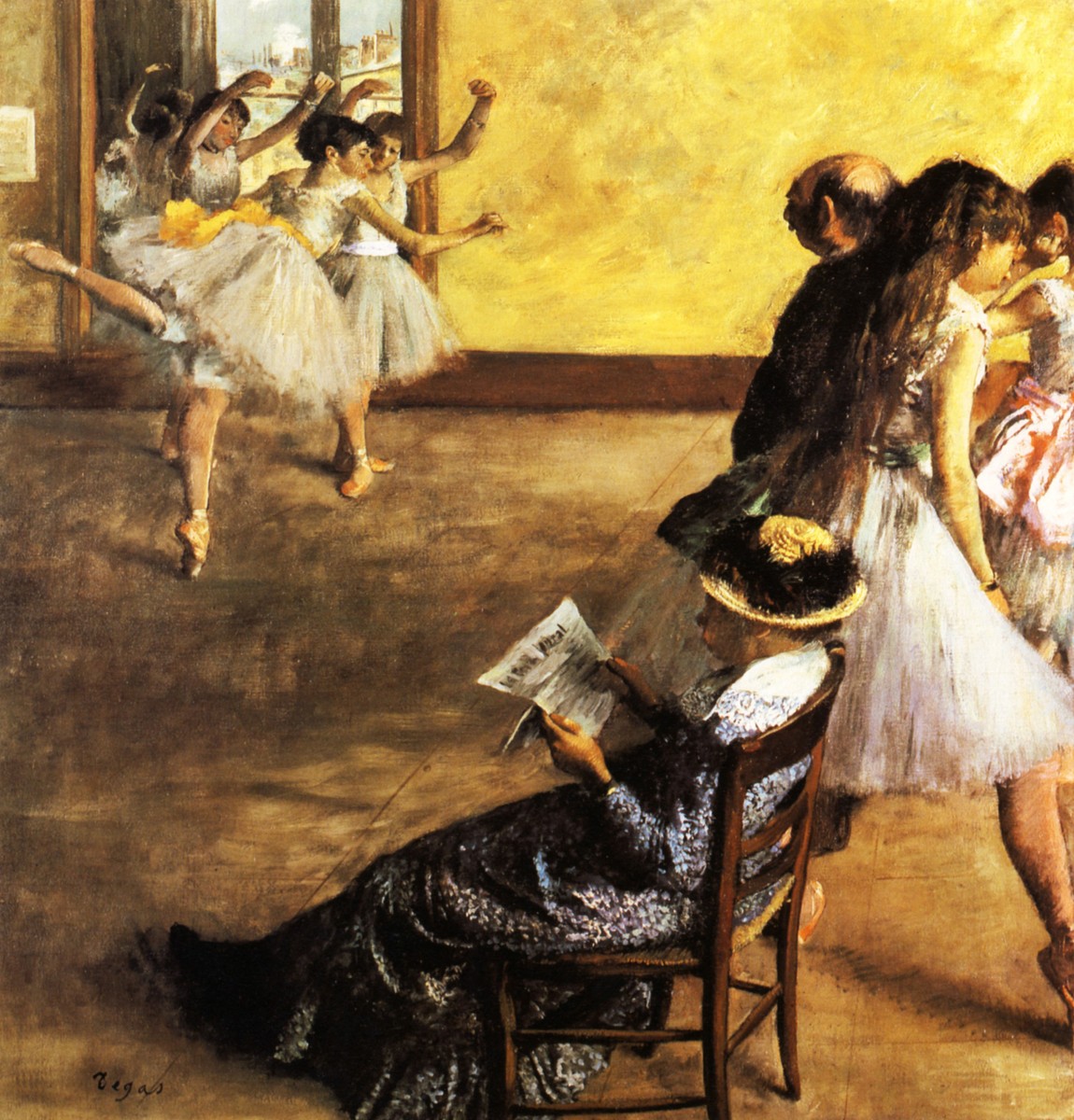 Ballet Class, the Dance Hall by Edgar Degas