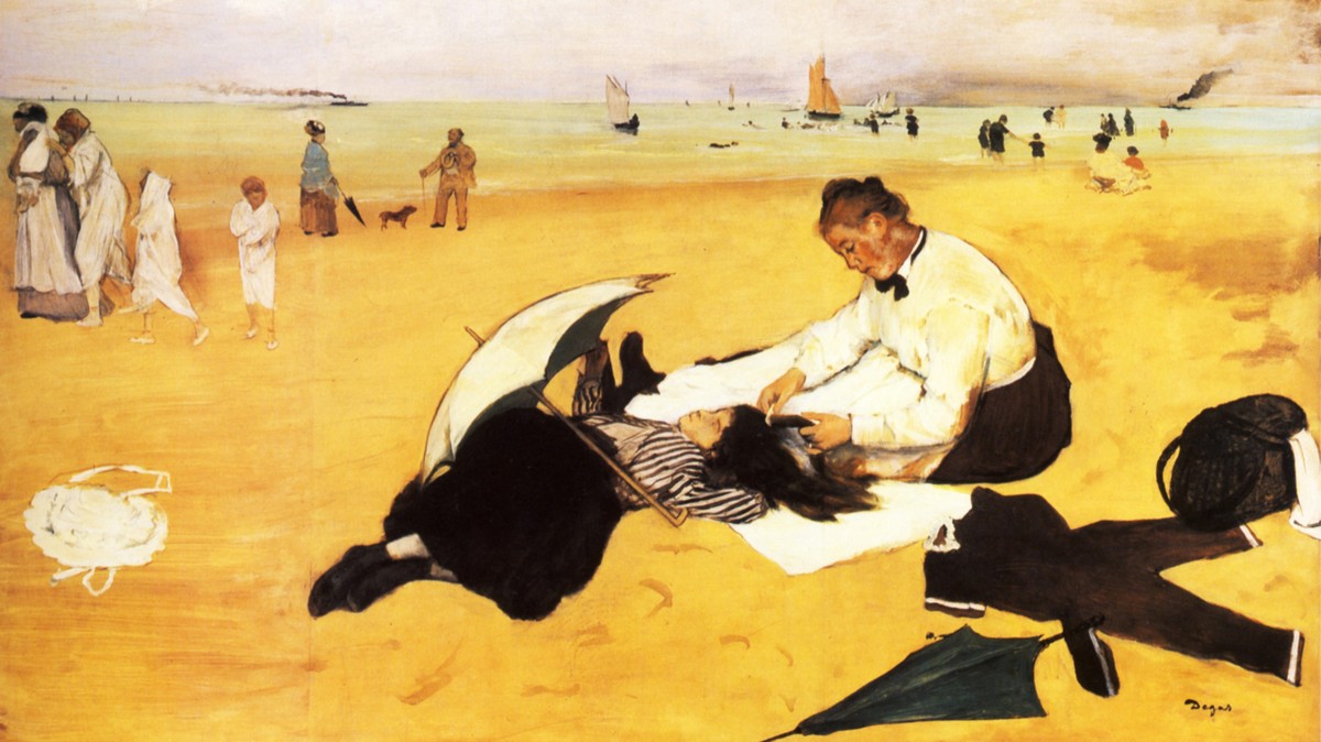 Beach Scene by Edgar Degas