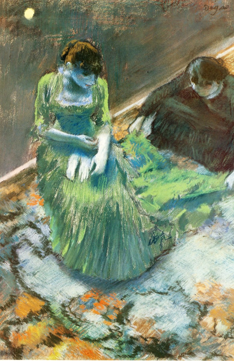Before the Curtain Call by Edgar Degas
