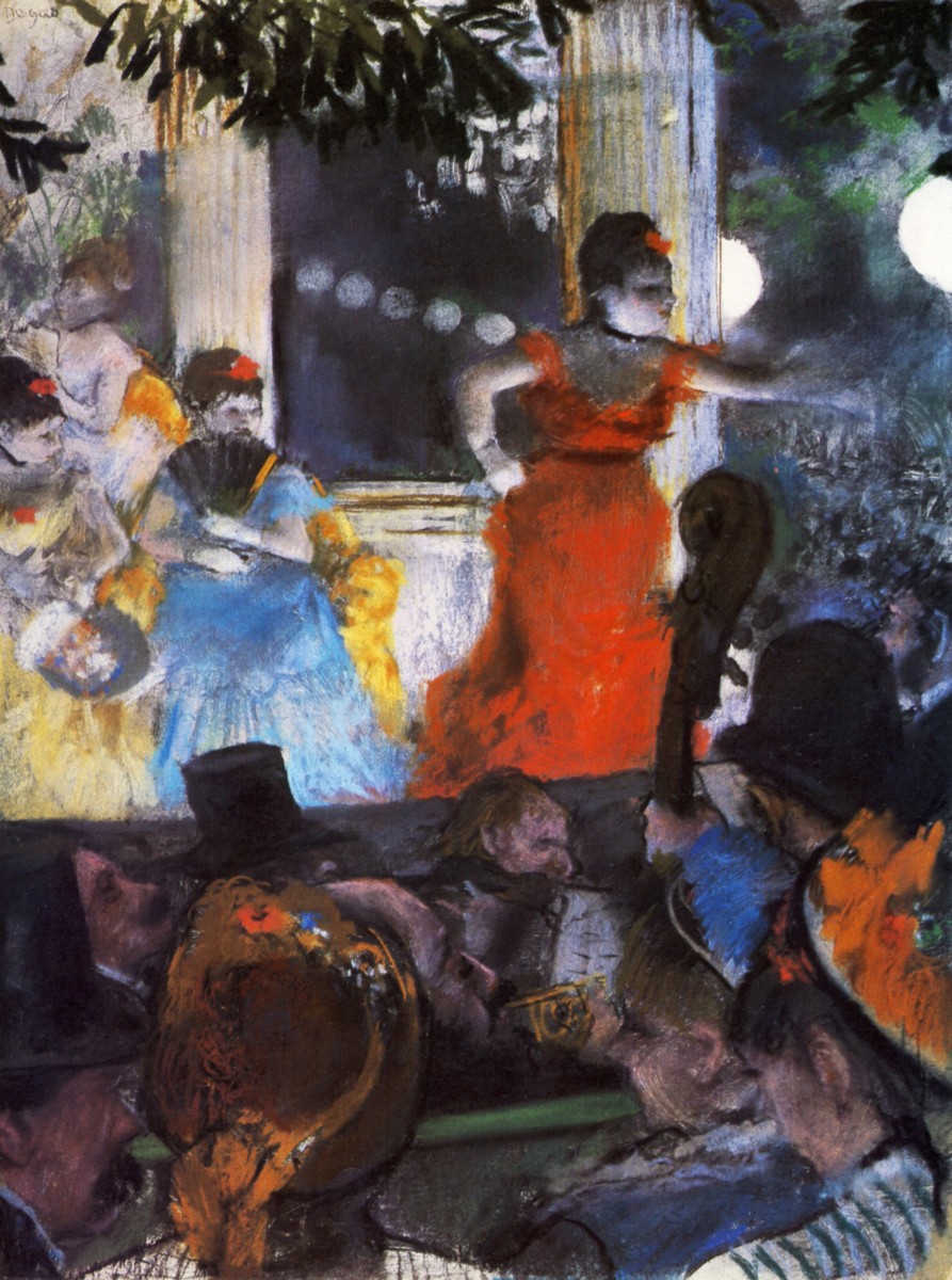 Cafe Concert - At Les Ambassadeurs by Edgar Degas