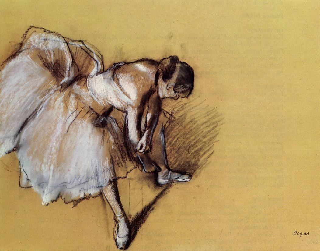 Dancer Adjusting Her Sandel by Edgar Degas