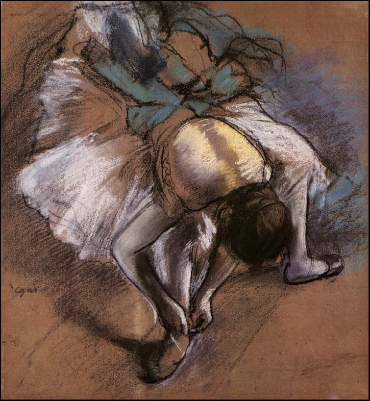 Dancer Adjusting Her Slipper by Edgar Degas