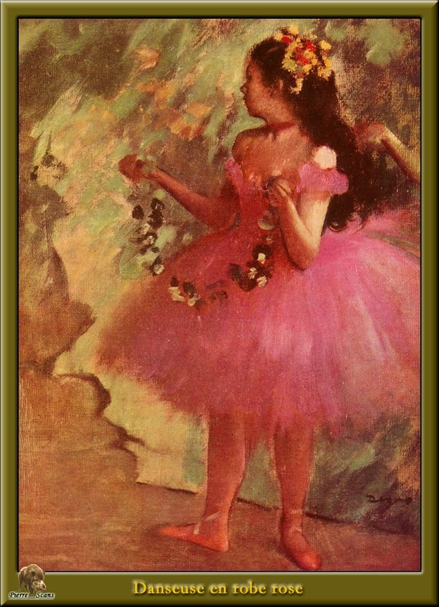Dancer in pink dress by Edgar Degas