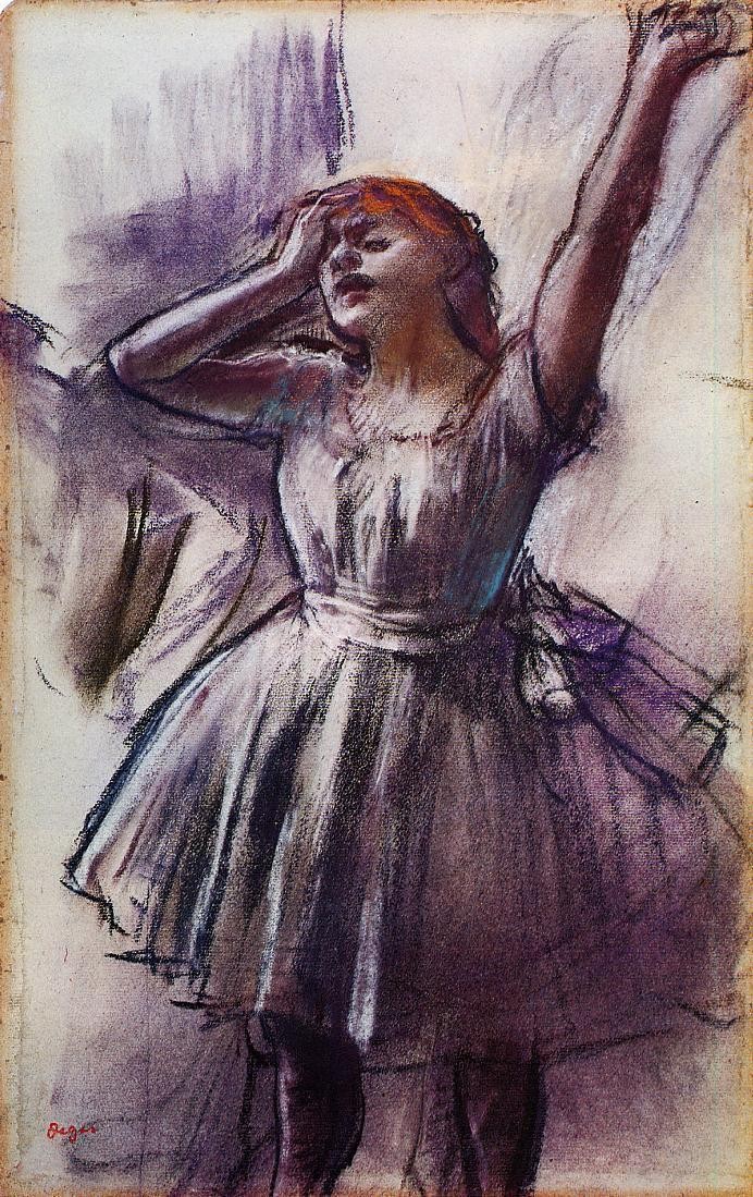 Dancer with Left Arm Raised by Edgar Degas