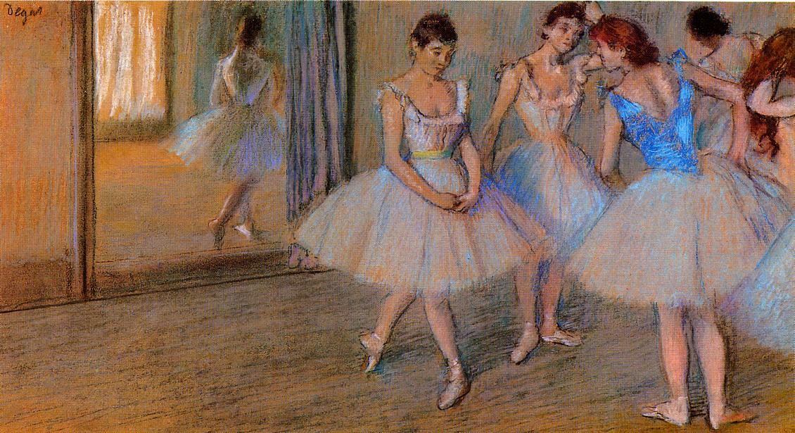 Dancers in a Studio by Edgar Degas