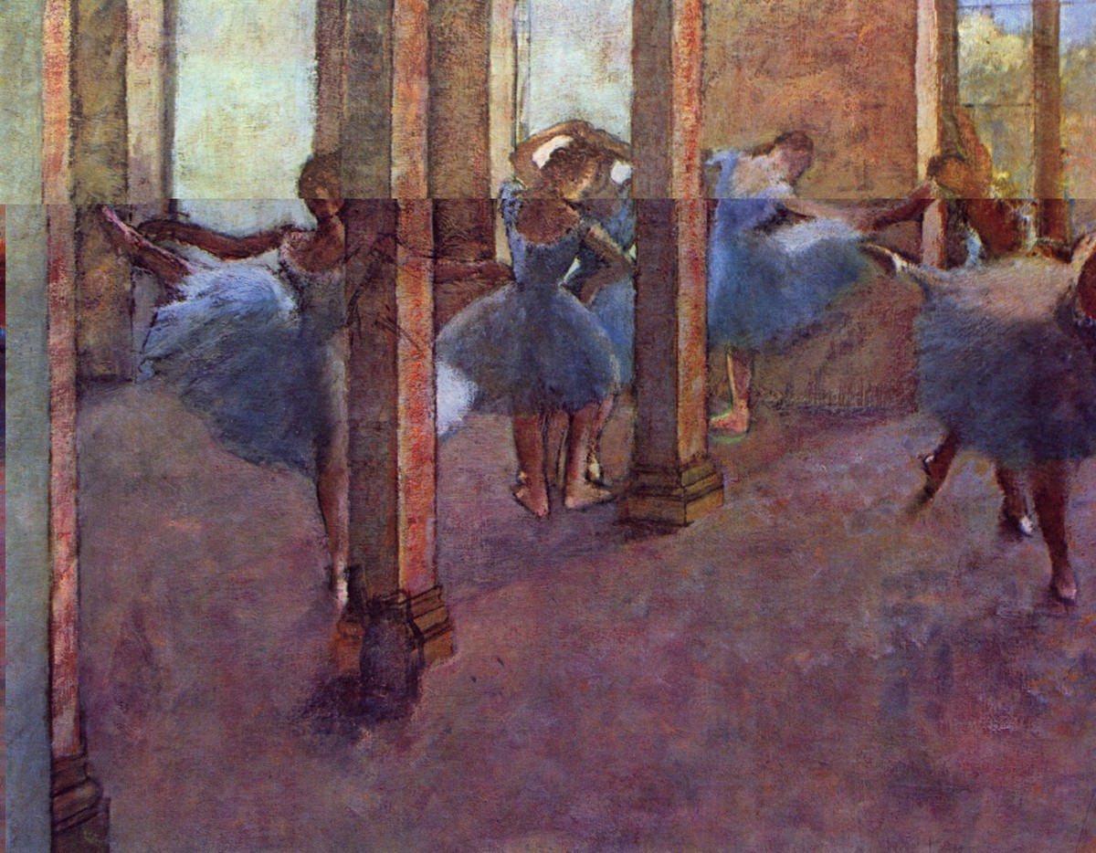 Dancers in Foyer by Edgar Degas
