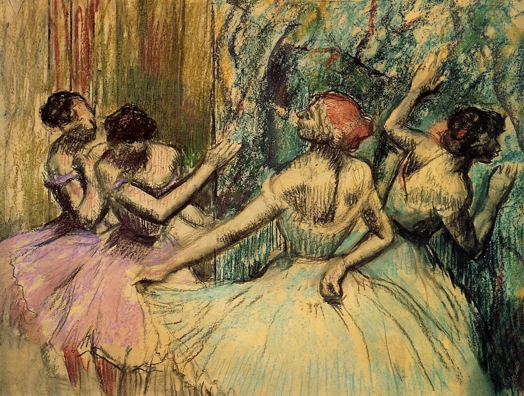 Dancers in the Wings by Edgar Degas