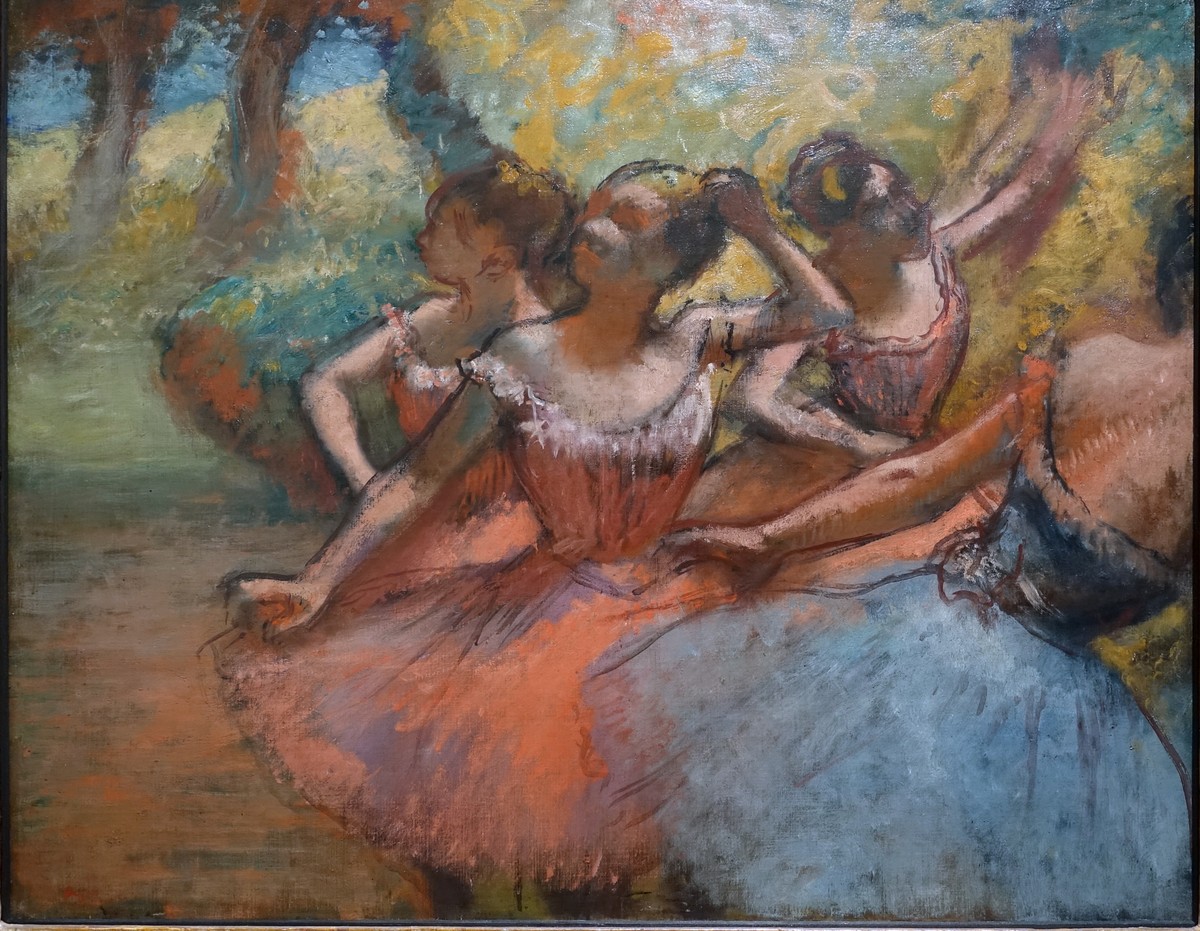 Four Ballerinas on Stage by Edgar Degas