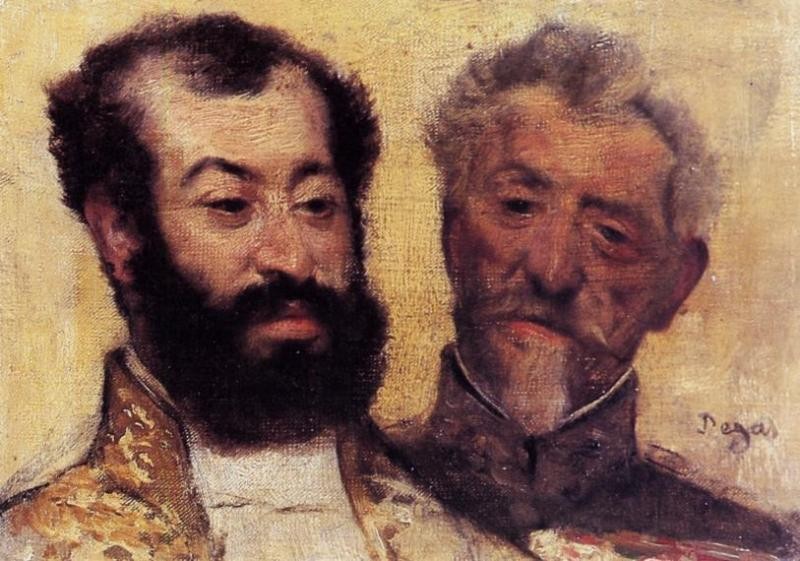 General Mellinet and Chief Rabbi Astruc by Edgar Degas