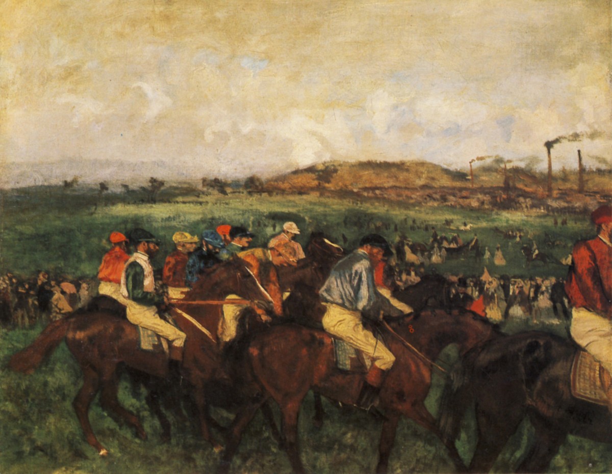 Gentlemen Jockeys before the Start by Edgar Degas
