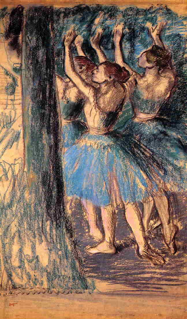 Group of Dancers, Tree Décor by Edgar Degas