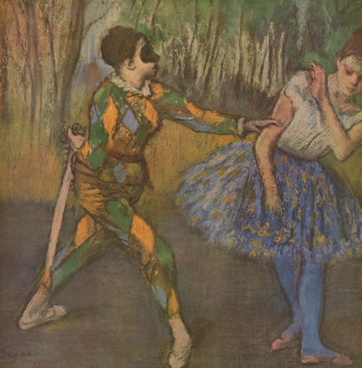 Harlequin and Colombina by Edgar Degas