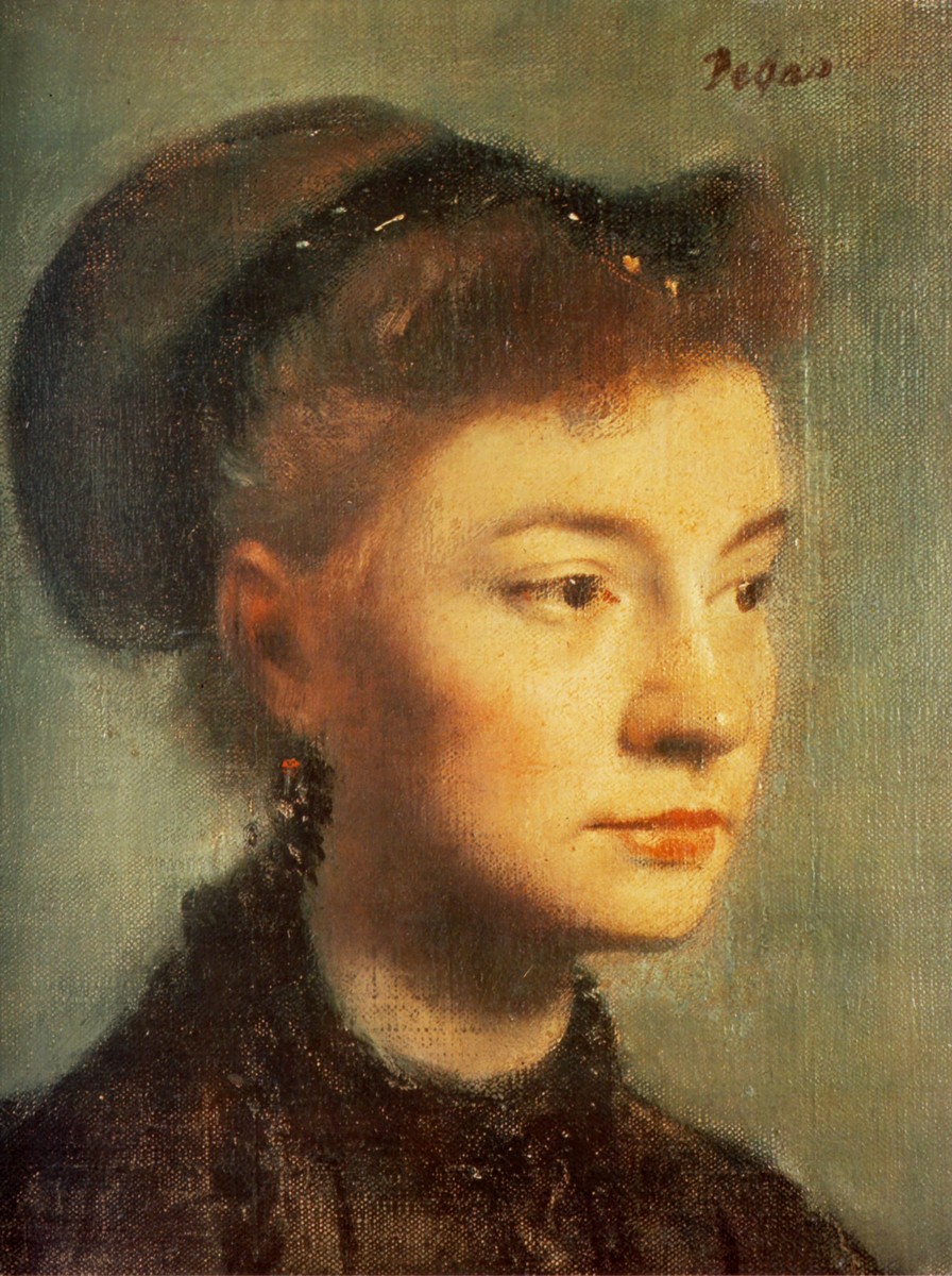 Head of a Young Woman by Edgar Degas
