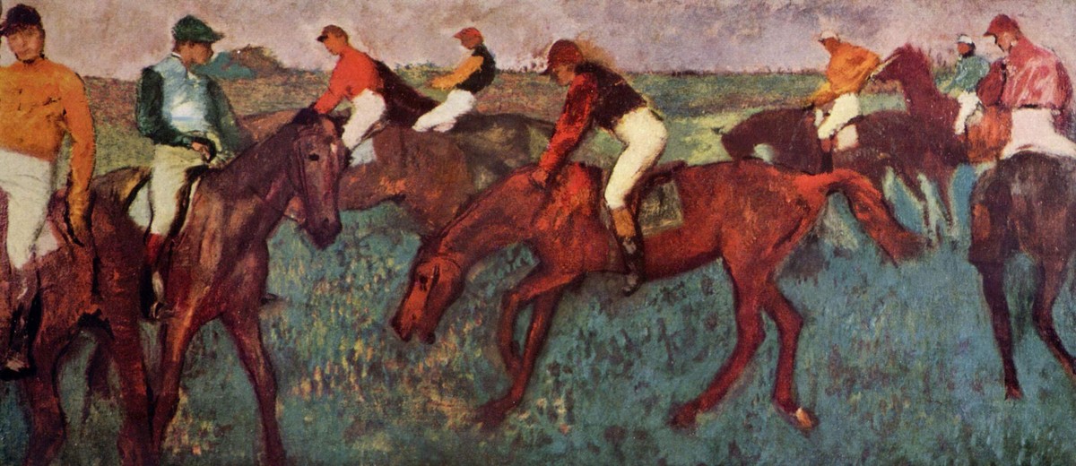 Jokeys Training by Edgar Degas