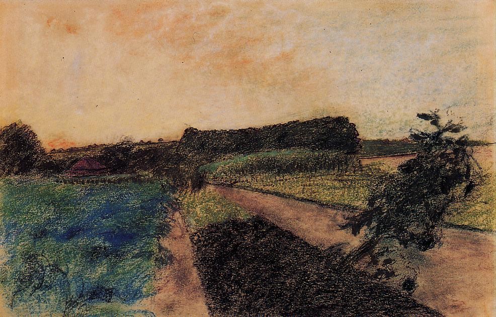 Landscape on the Orne by Edgar Degas