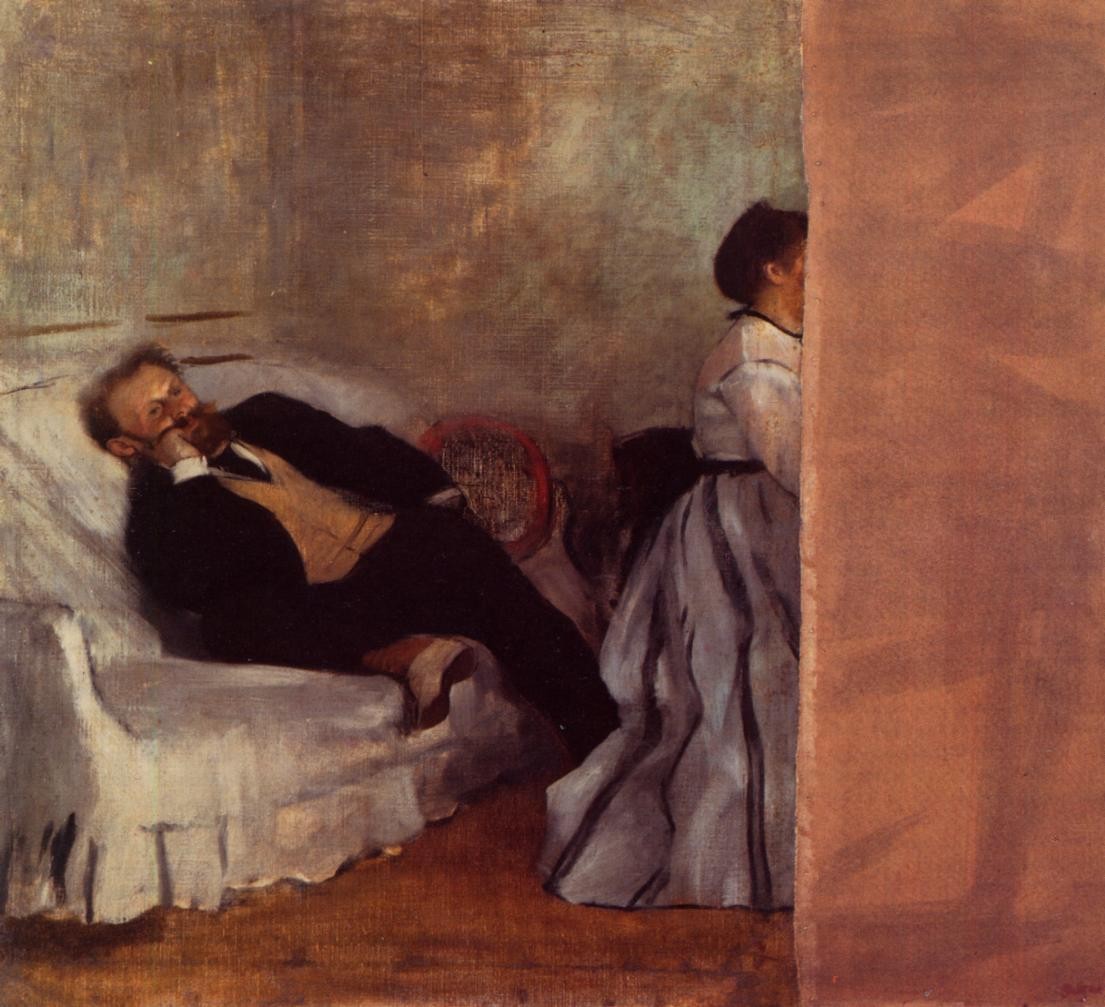 M. and Mme Edouard Manet by Edgar Degas