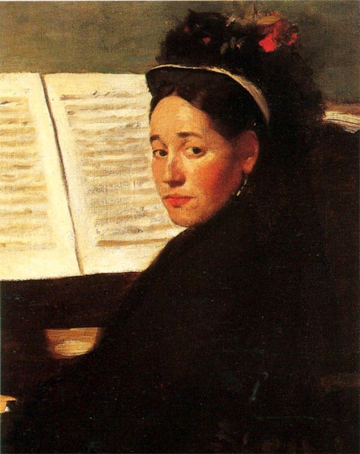 Mademoiselle Didau at the Piano by Edgar Degas