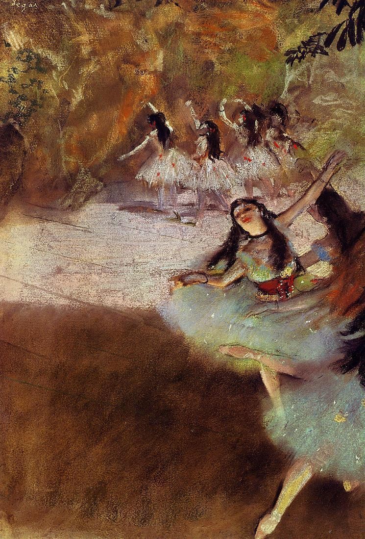 On the Stage by Edgar Degas