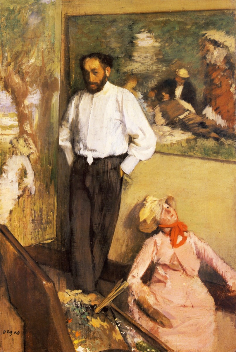 Portrait of Henri Michel-Levy in his studio by Edgar Degas