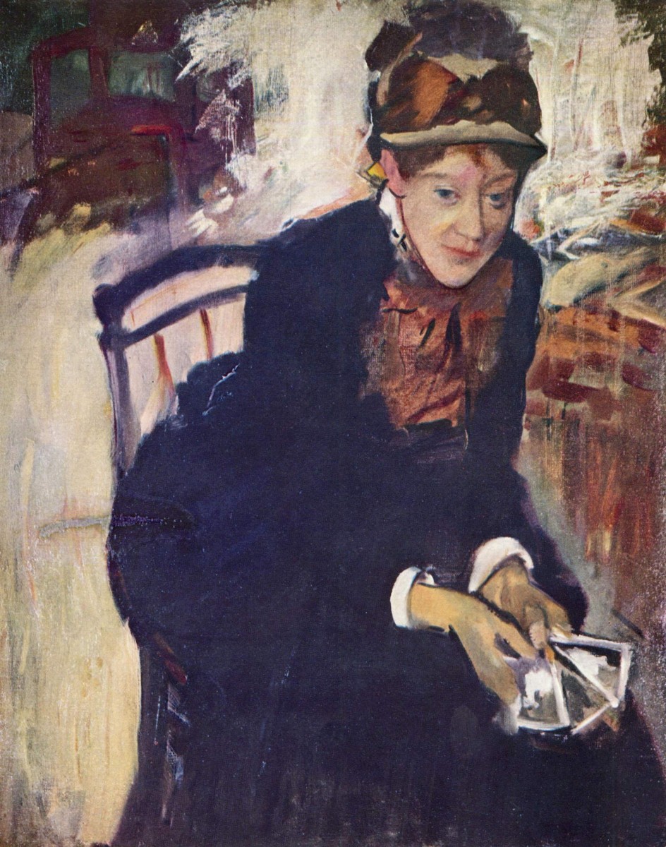 Portrait of Mary Cassatt by Edgar Degas