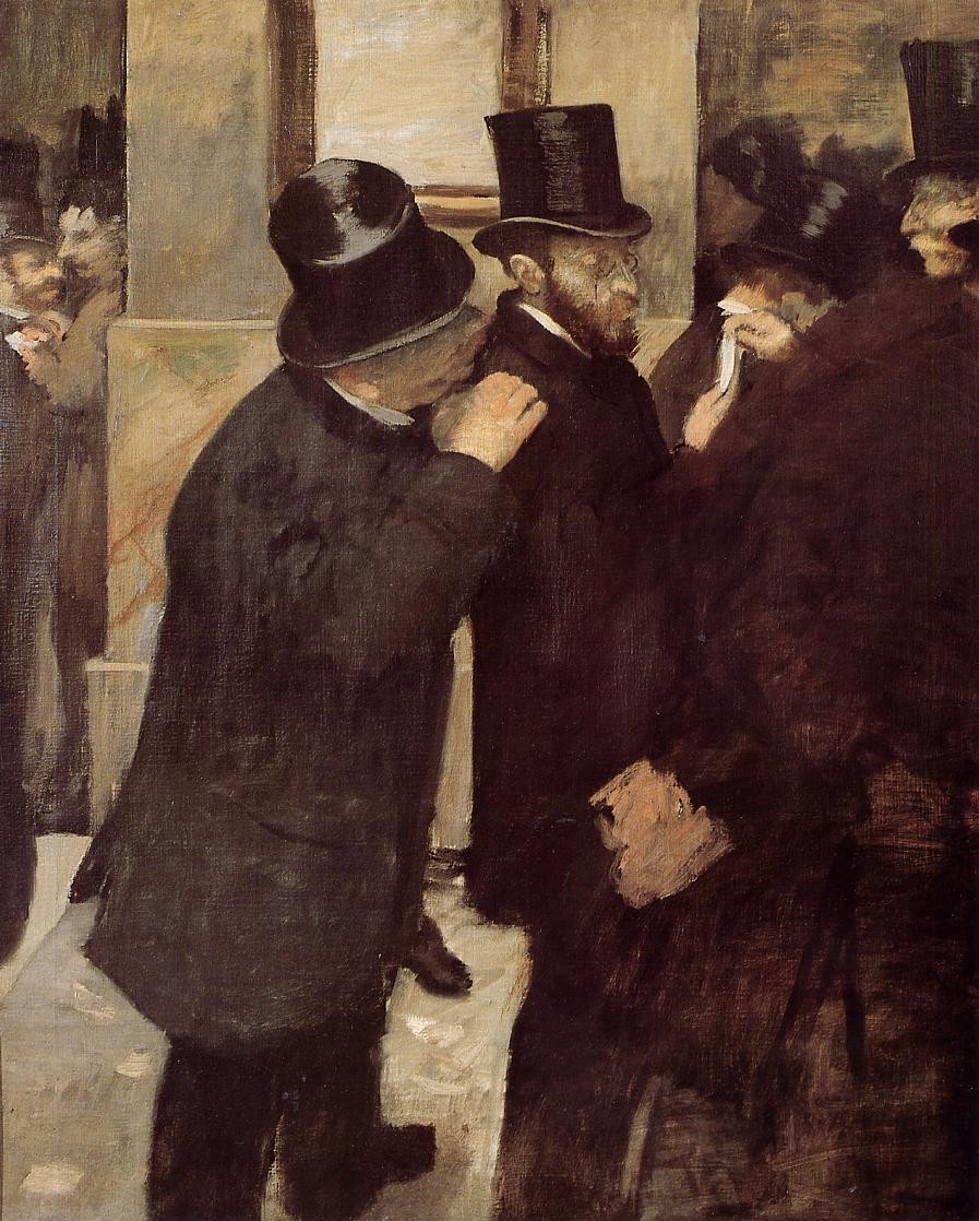 Portraits at the Stock Exchange by Edgar Degas