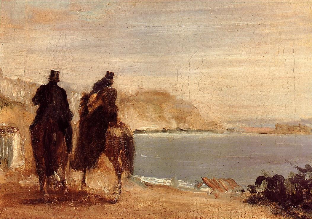 Promenade by the Sea by Edgar Degas