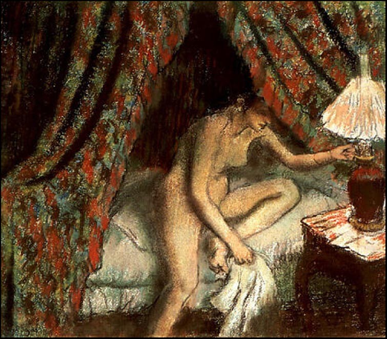 Retiring by Edgar Degas