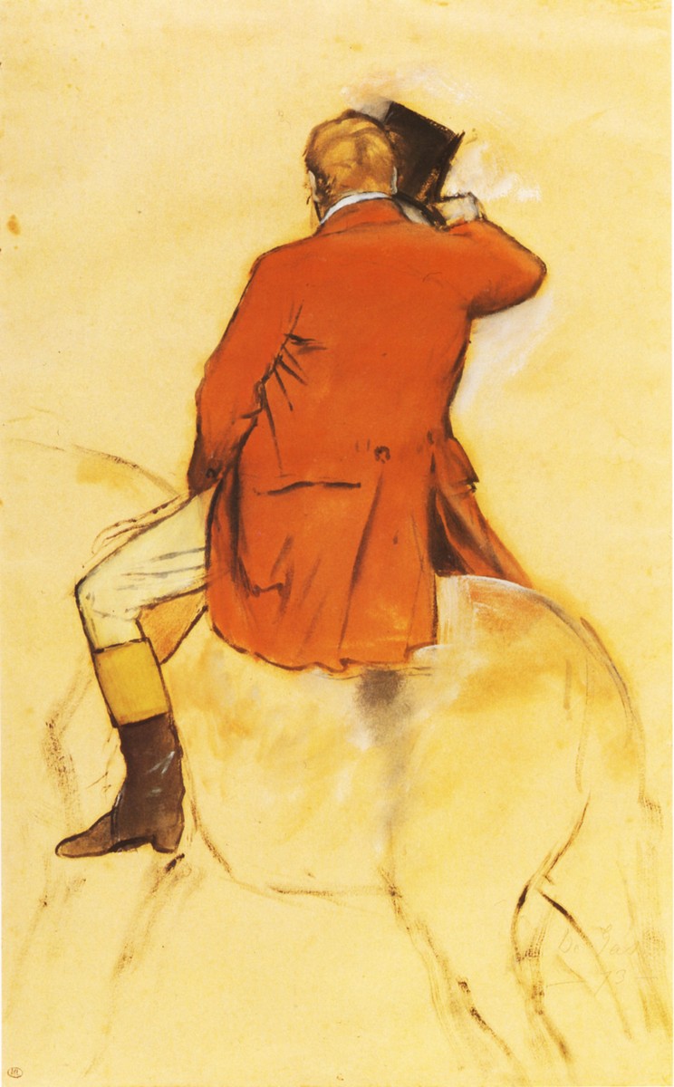 Rider in a Red Coat by Edgar Degas
