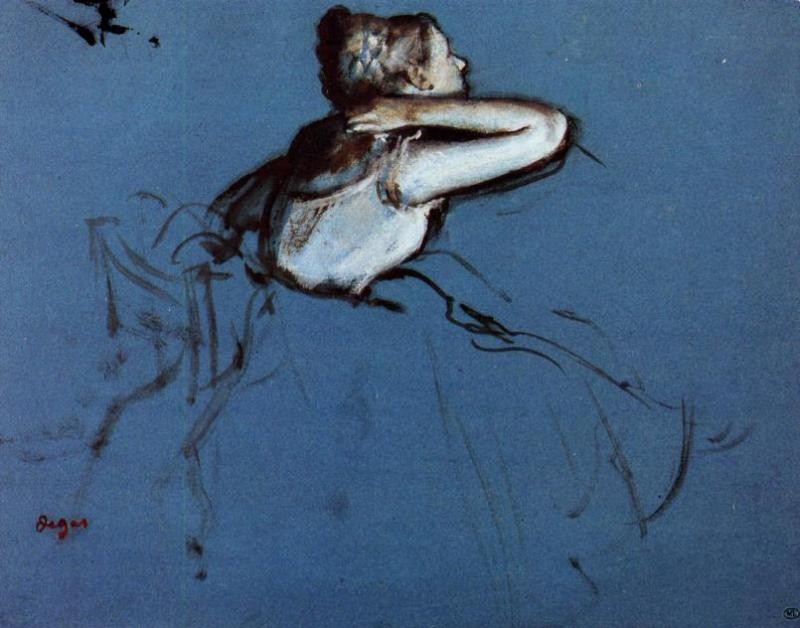 Seated Dancer in Profile by Edgar Degas