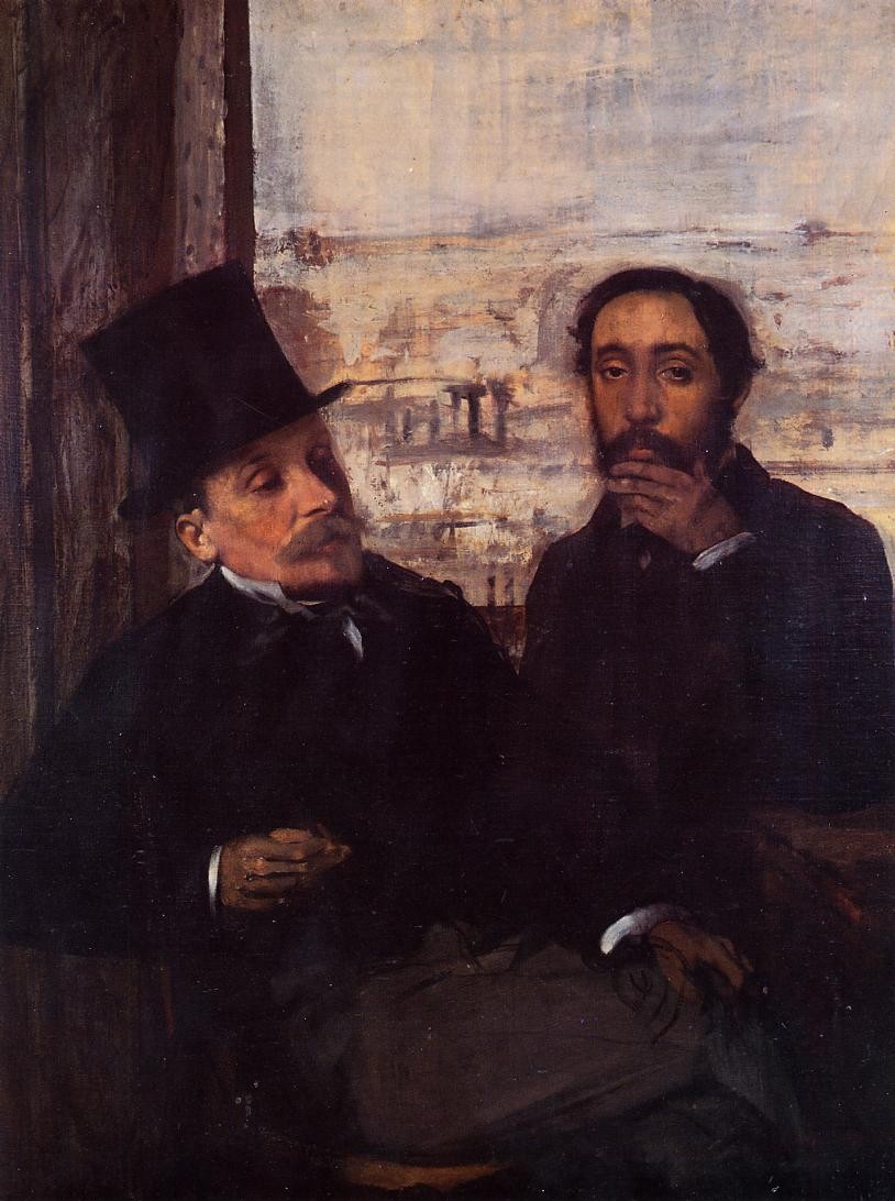 Self Portrait with Evariste de Valernes by Edgar Degas
