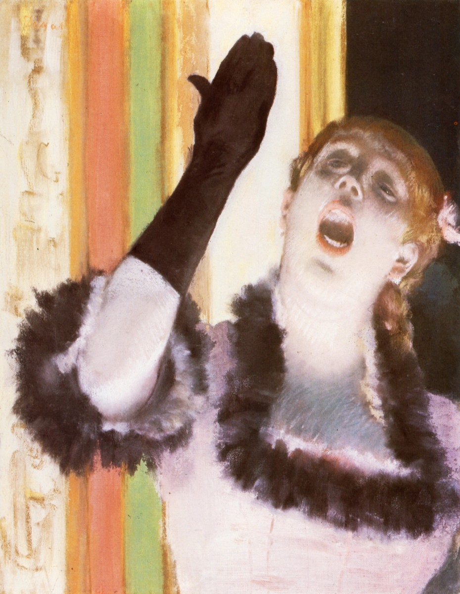 Singer with a glove by Edgar Degas