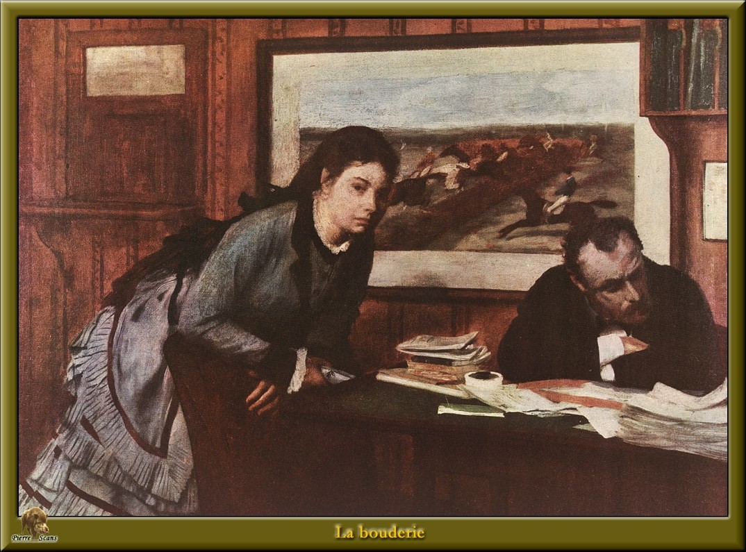 Sulking by Edgar Degas