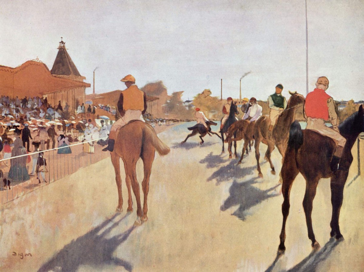 The Parade (Racehorses in Front of the Stands) by Edgar Degas