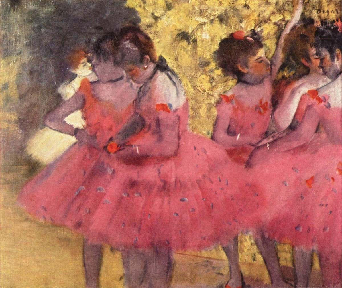 The Pink Dancers, Before the Ballet by Edgar Degas