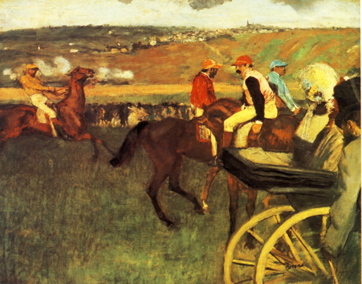 The Racecourse, Amateur Jockeys by Edgar Degas