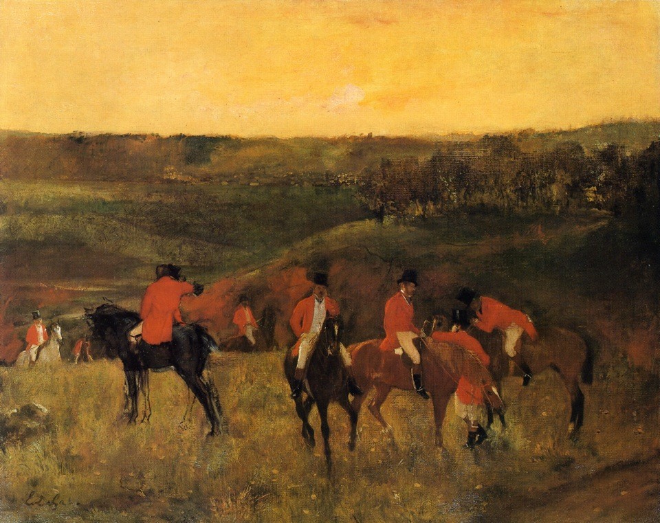 The Start of the Hunt by Edgar Degas