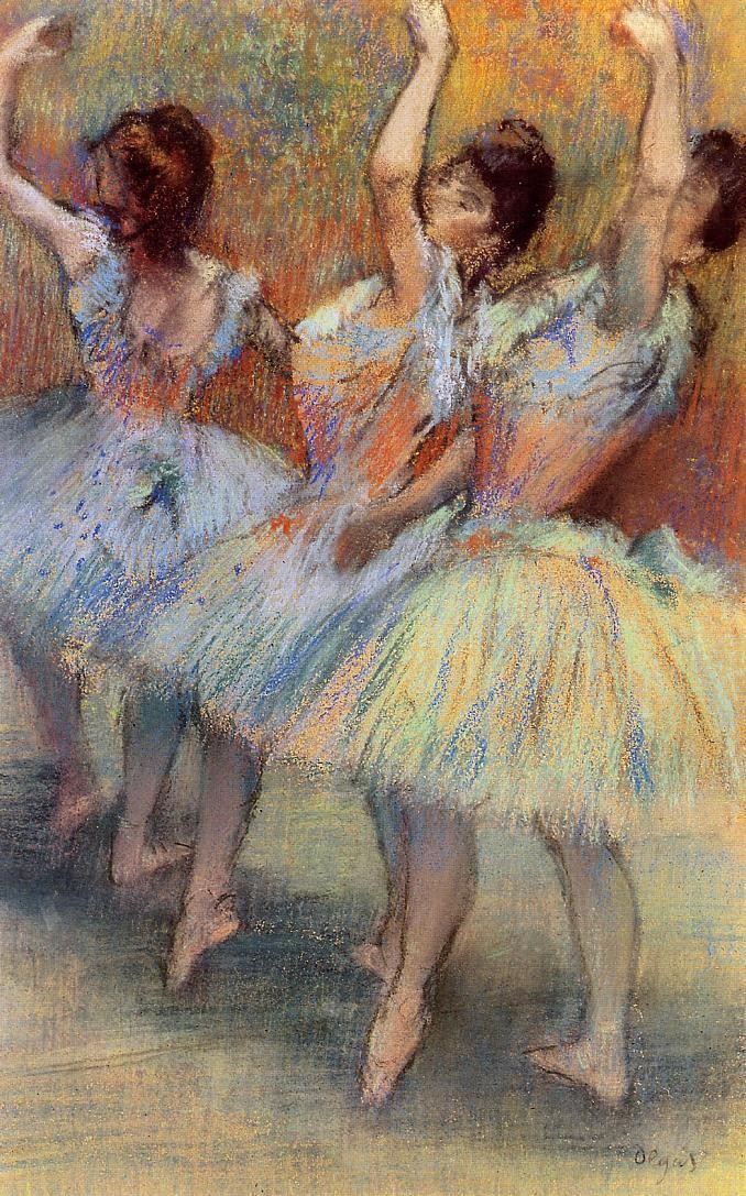 Three Dancers by Edgar Degas