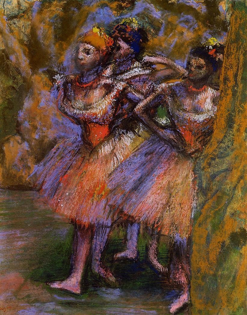 Three Dancers by Edgar Degas