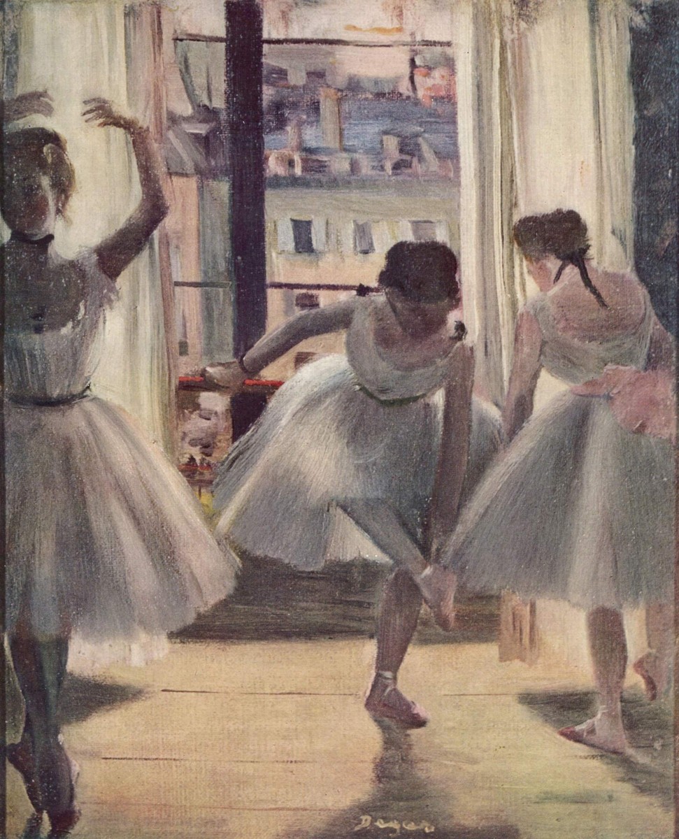 Three Dancers in an Exercise Hall by Edgar Degas
