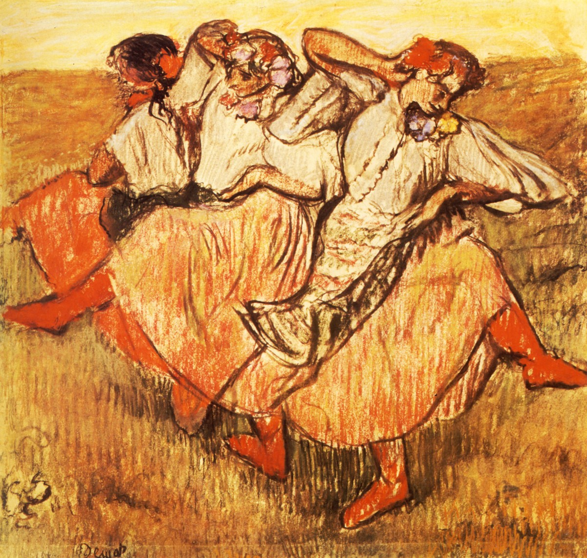 Three Ukrainian Dancers by Edgar Degas