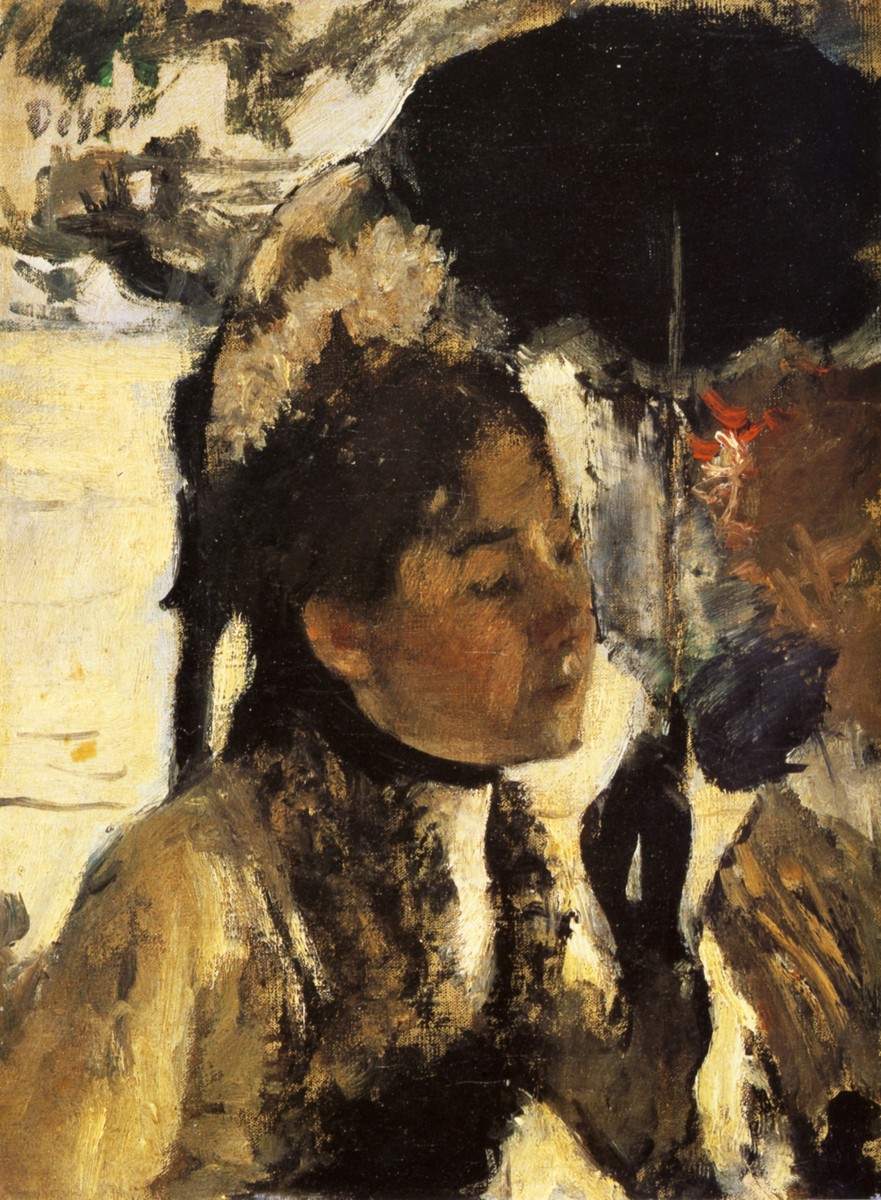 Tuileries, the woman with a parasol by Edgar Degas