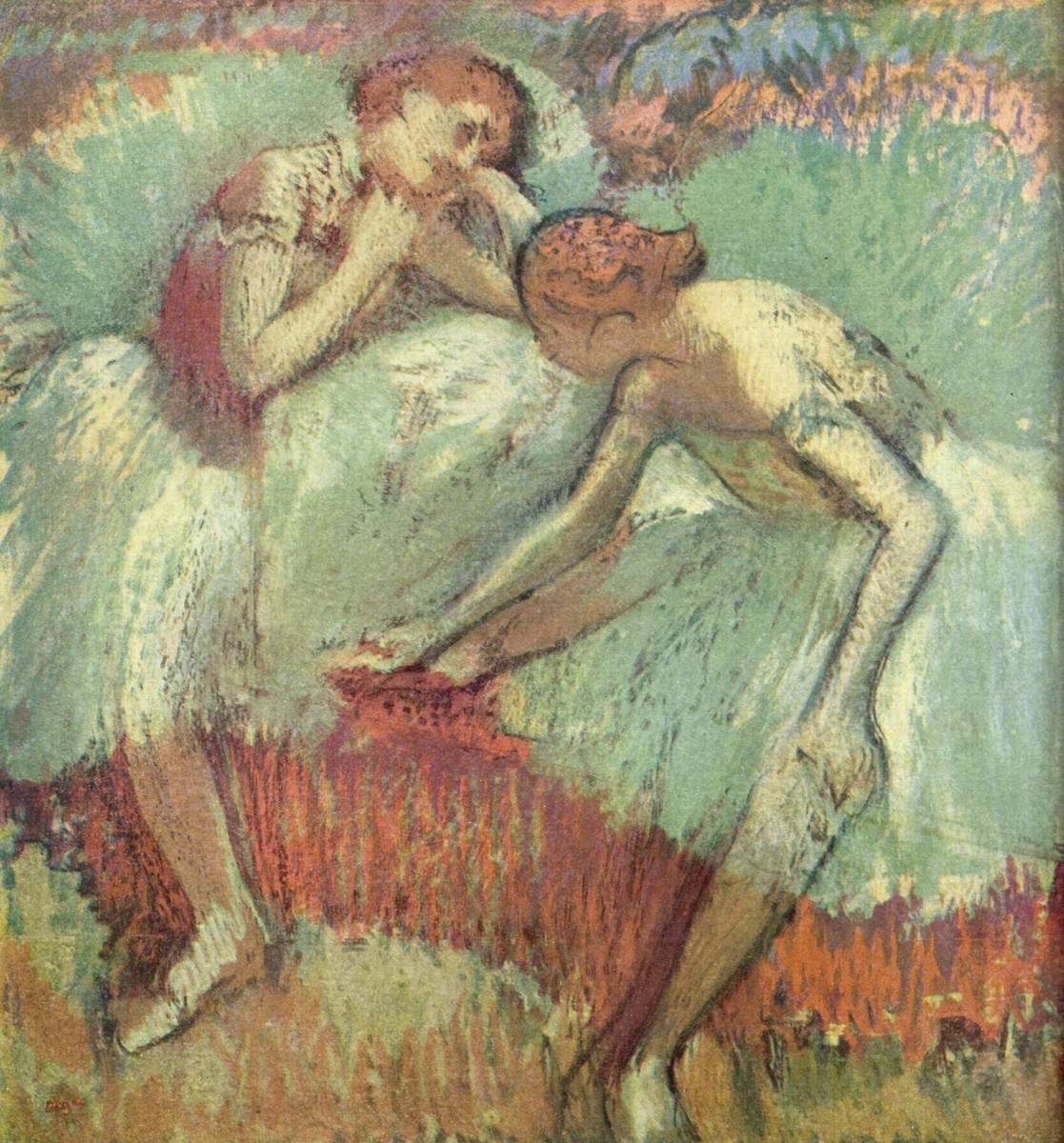 Two Dancers at Rest (Dancers in Blue) by Edgar Degas